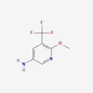 molecular formula C7H7F3N2O B581440 6-Methoxy-5-(trifluoromethyl)pyridin-3-amine CAS No. 1211584-76-7