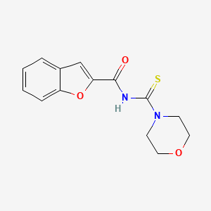 molecular formula C14H14N2O3S B5814412 N-(morpholin-4-ylcarbonothioyl)-1-benzofuran-2-carboxamide 