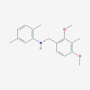 molecular formula C18H23NO2 B5814521 N-(2,4-DIMETHOXY-3-METHYLBENZYL)-N-(2,5-DIMETHYLPHENYL)AMINE 