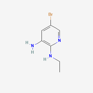 molecular formula C7H10BrN3 B581453 3-Amino-5-bromo-2-(ethylamino)pyridine CAS No. 1216240-73-1
