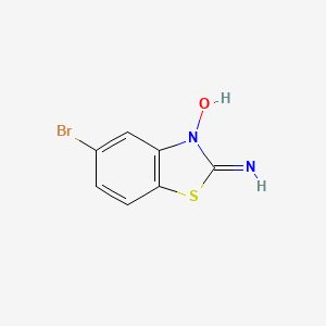 molecular formula C7H5BrN2OS B581455 2-Amino-5-bromobenzothiazole 3-oxide CAS No. 1216671-97-4