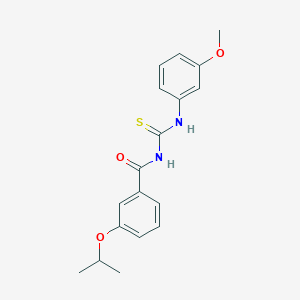 molecular formula C18H20N2O3S B5814553 N-[(3-methoxyphenyl)carbamothioyl]-3-(propan-2-yloxy)benzamide 