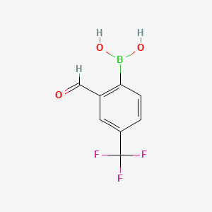 molecular formula C8H6BF3O3 B581456 (2-Formyl-4-(trifluoromethyl)phenyl)boronic acid CAS No. 1217501-35-3