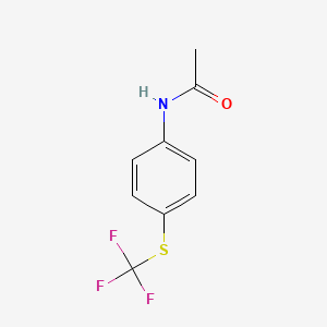 molecular formula C9H8F3NOS B5814578 Acetamide, N-[4-[(trifluoromethyl)thio]phenyl]- 