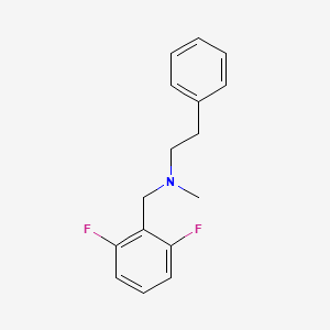 molecular formula C16H17F2N B5814597 N-[(2,6-difluorophenyl)methyl]-N-methyl-2-phenylethanamine 