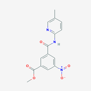 molecular formula C15H13N3O5 B5814606 methyl 3-[(5-methylpyridin-2-yl)carbamoyl]-5-nitrobenzoate CAS No. 6015-32-3