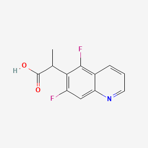 molecular formula C12H9F2NO2 B581462 2-(5,7-Difluoroquinolin-6-yl)propanoic acid CAS No. 1226776-94-8