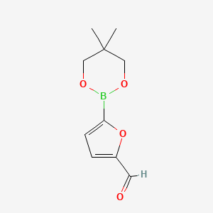 molecular formula C10H13BO4 B581463 5-(5,5-Dimethyl-1,3,2-dioxaborinan-2-yl)furan-2-carbaldehyde CAS No. 1218791-07-1