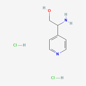 molecular formula C7H12Cl2N2O B581465 2-Amino-2-(4-pyridyl)ethanol dihydrochloride CAS No. 1220039-63-3