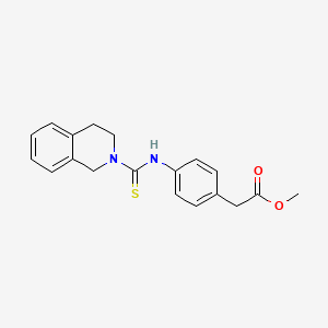 molecular formula C19H20N2O2S B5814655 methyl {4-[(3,4-dihydroisoquinolin-2(1H)-ylcarbonothioyl)amino]phenyl}acetate 