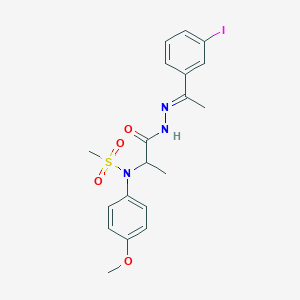 molecular formula C19H22IN3O4S B5814712 N-(1-{(2E)-2-[1-(3-iodophenyl)ethylidene]hydrazinyl}-1-oxopropan-2-yl)-N-(4-methoxyphenyl)methanesulfonamide (non-preferred name) 