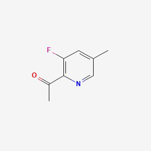 molecular formula C8H8FNO B581472 1-(3-Fluoro-5-methylpyridin-2-YL)ethanone CAS No. 1256792-41-2
