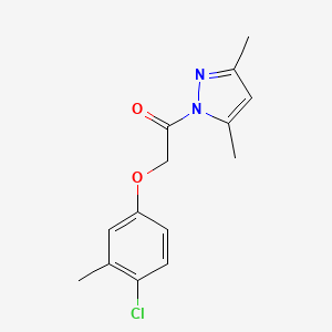 molecular formula C14H15ClN2O2 B5814723 1-[(4-chloro-3-methyl-phenoxy)-acetyl]-3,5-dimethyl-1H-pyrazole 
