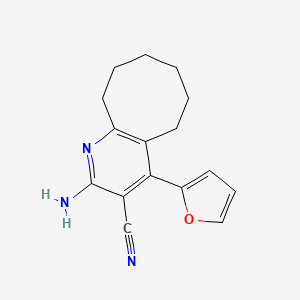 molecular formula C16H17N3O B5814730 2-amino-4-(furan-2-yl)-5,6,7,8,9,10-hexahydrocycloocta[b]pyridine-3-carbonitrile 