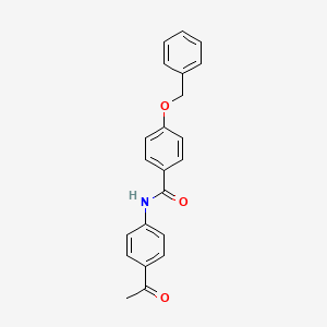 molecular formula C22H19NO3 B5814741 N-(4-acetylphenyl)-4-phenylmethoxybenzamide 