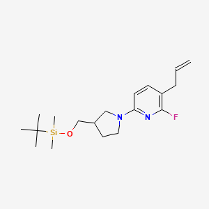 3-Allyl-6-(3-((tert-butyldimethylsilyloxy)methyl)-pyrrolidin-1-YL)-2-fluoropyridine