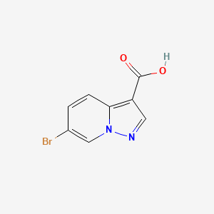 molecular formula C8H5BrN2O2 B581480 6-Bromopyrazolo[1,5-a]pyridine-3-carboxylic acid CAS No. 1211596-19-8