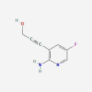 molecular formula C8H7FN2O B581483 3-(2-Amino-5-fluoropyridin-3-yl)prop-2-yn-1-ol CAS No. 1228666-34-9