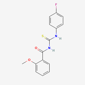 molecular formula C15H13FN2O2S B5814847 N-[(4-fluorophenyl)carbamothioyl]-2-methoxybenzamide 