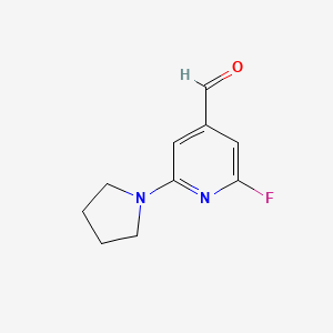 2-Fluoro-6-(pyrrolidin-1-yl)isonicotinaldehyde