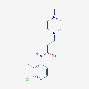 molecular formula C15H22ClN3O B5814873 N-(3-chloro-2-methylphenyl)-3-(4-methylpiperazin-1-yl)propanamide 