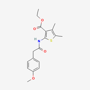 molecular formula C18H21NO4S B5814937 ETHYL 2-[2-(4-METHOXYPHENYL)ACETAMIDO]-4,5-DIMETHYLTHIOPHENE-3-CARBOXYLATE 