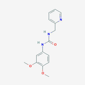 molecular formula C15H17N3O3 B5814981 N-(3,4-DIMETHOXYPHENYL)-N'-(2-PYRIDYLMETHYL)UREA 