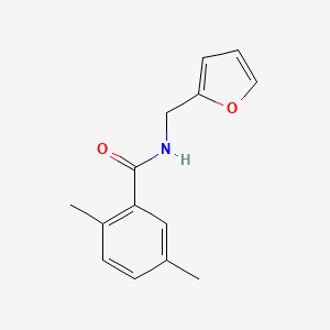 molecular formula C14H15NO2 B5814984 N-(furan-2-ylmethyl)-2,5-dimethylbenzamide 