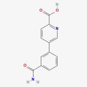 5-(3-Carbamoylphenyl)picolinic acid