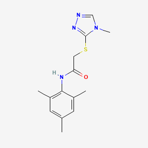 molecular formula C14H18N4OS B5814998 N-MESITYL-2-[(4-METHYL-4H-1,2,4-TRIAZOL-3-YL)SULFANYL]ACETAMIDE 