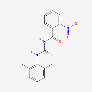 molecular formula C16H15N3O3S B5815020 N-[(2,6-dimethylphenyl)carbamothioyl]-2-nitrobenzamide 