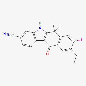 9-ethyl-8-iodo-6,6-dimethyl-11-oxo-6,11-dihydro-5H-benzo[b]carbazole-3-carbonitrile