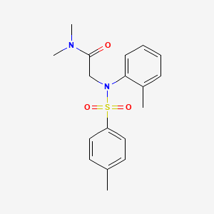 molecular formula C18H22N2O3S B5815059 N,N-dimethyl-2-(2-methyl-N-(4-methylphenyl)sulfonylanilino)acetamide 
