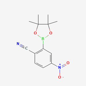 4-Nitro-2-(4,4,5,5-tetramethyl-1,3,2-dioxaborolan-2-yl)benzonitrile