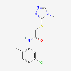 molecular formula C12H13ClN4OS B5815082 N-(5-chloro-2-methylphenyl)-2-[(4-methyl-4H-1,2,4-triazol-3-yl)sulfanyl]acetamide 