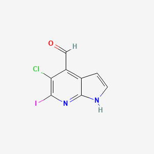 5-Chloro-6-iodo-1H-pyrrolo[2,3-b]pyridine-4-carbaldehyde