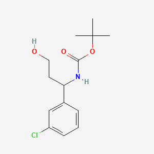 molecular formula C14H20ClNO3 B581518 3-(Boc-氨基)-3-(3-氯苯基)-1-丙醇 CAS No. 1314406-54-6