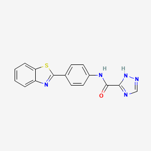 molecular formula C16H11N5OS B5815189 N-[4-(1,3-benzothiazol-2-yl)phenyl]-1H-1,2,4-triazole-5-carboxamide 