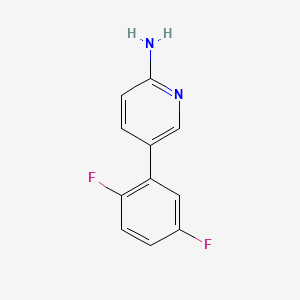 molecular formula C11H8F2N2 B581520 2-Amino-5-(2,5-difluorophenyl)pyridine CAS No. 1249608-12-5