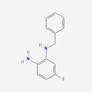 molecular formula C13H13FN2 B581521 1-N-苄基-5-氟苯-1,2-二胺 CAS No. 1250244-09-7