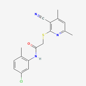 molecular formula C17H16ClN3OS B5815213 N-(5-chloro-2-methylphenyl)-2-[(3-cyano-4,6-dimethylpyridin-2-yl)sulfanyl]acetamide 