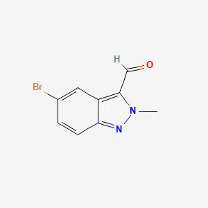 molecular formula C9H7BrN2O B581524 5-Bromo-2-methyl-2H-indazole-3-carbaldehyde CAS No. 1251023-52-5