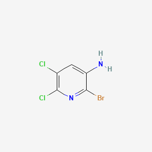 molecular formula C5H3BrCl2N2 B581528 2-Bromo-5,6-dichloropyridin-3-amine CAS No. 1253889-50-7