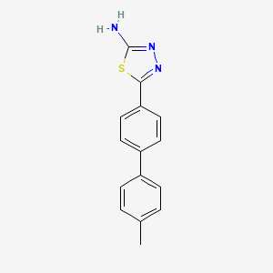 molecular formula C15H13N3S B581529 5-(4'-甲基-[1,1'-联苯]-4-基)-1,3,4-噻二唑-2-胺 CAS No. 1255574-36-7