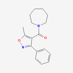 molecular formula C17H20N2O2 B5815299 azepan-1-yl-(5-methyl-3-phenyl-1,2-oxazol-4-yl)methanone 