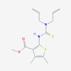 molecular formula C15H20N2O2S2 B5815314 Methyl 2-[bis(prop-2-enyl)carbamothioylamino]-4,5-dimethylthiophene-3-carboxylate 
