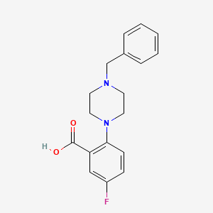 molecular formula C18H19FN2O2 B581532 2-(4-Benzylpiperazino)-5-fluorobenzoic acid CAS No. 1256633-38-1