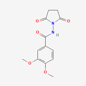 molecular formula C13H14N2O5 B5815322 N-(2,5-dioxopyrrolidin-1-yl)-3,4-dimethoxybenzamide 