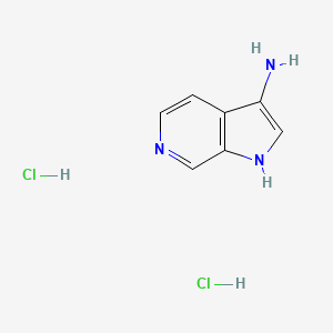 molecular formula C7H9Cl2N3 B581533 3-Amino-6-azaindole dihydrochloride CAS No. 1257535-55-9