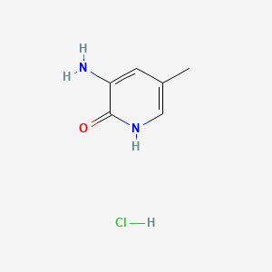 molecular formula C6H9ClN2O B581535 3-Amino-5-methylpyridin-2-ol hydrochloride CAS No. 1257665-07-8